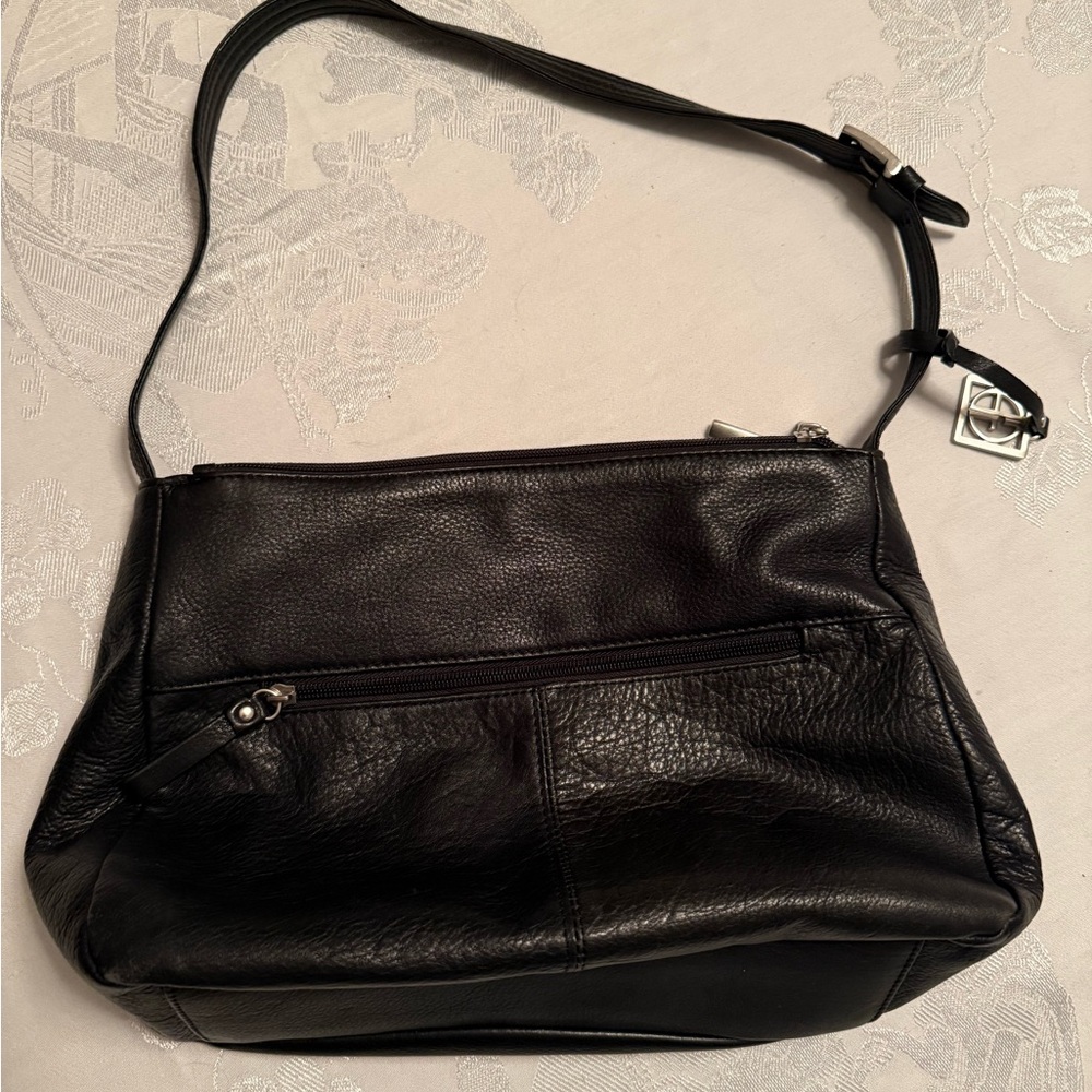 Black Leather Shoulder Bag
